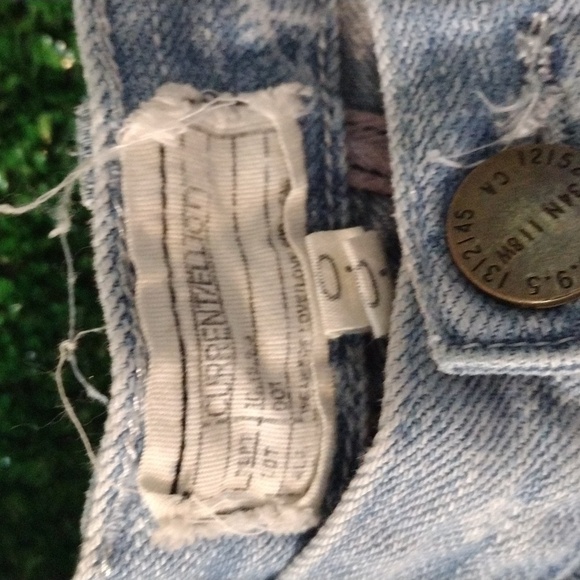 Current/Elliott Blue Boyfriend Badass Bandana Jeans Relaxed Fit - Picture 2 of 7